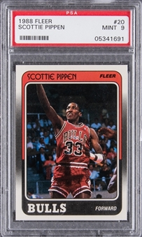 1988 Fleer #20 Scottie Pippen Rookie Card - PSA MINT 9